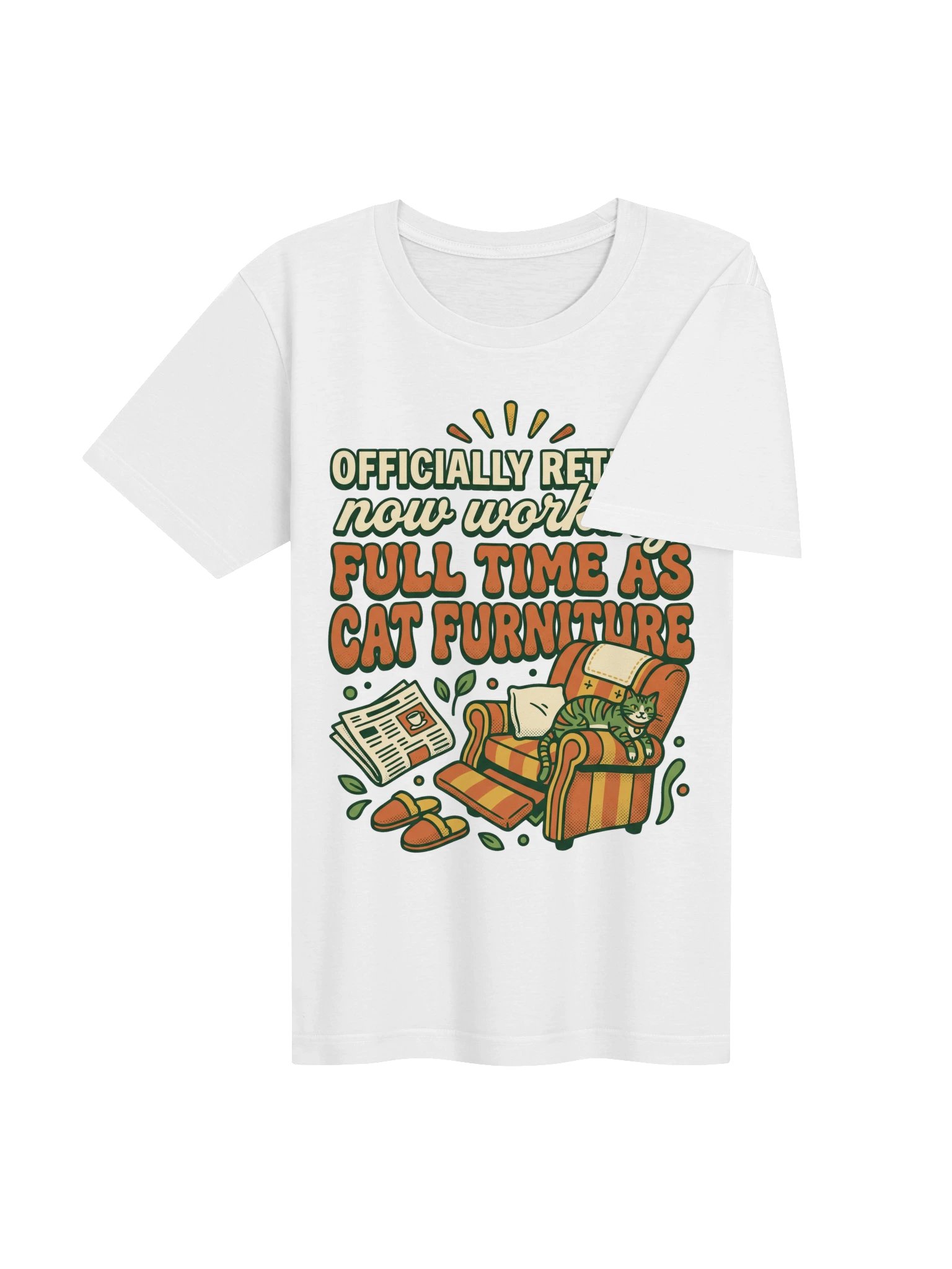 Officially Retired Now Working Full Time As Cat Furniture Shirt product image (4)
