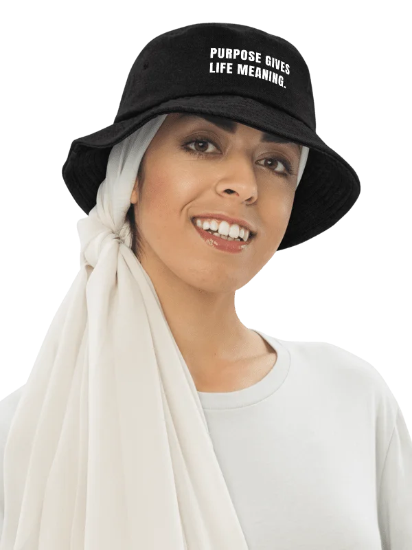 Urban Geometry Denim Bucket Hat | Purpose gives life meaning product image (1)