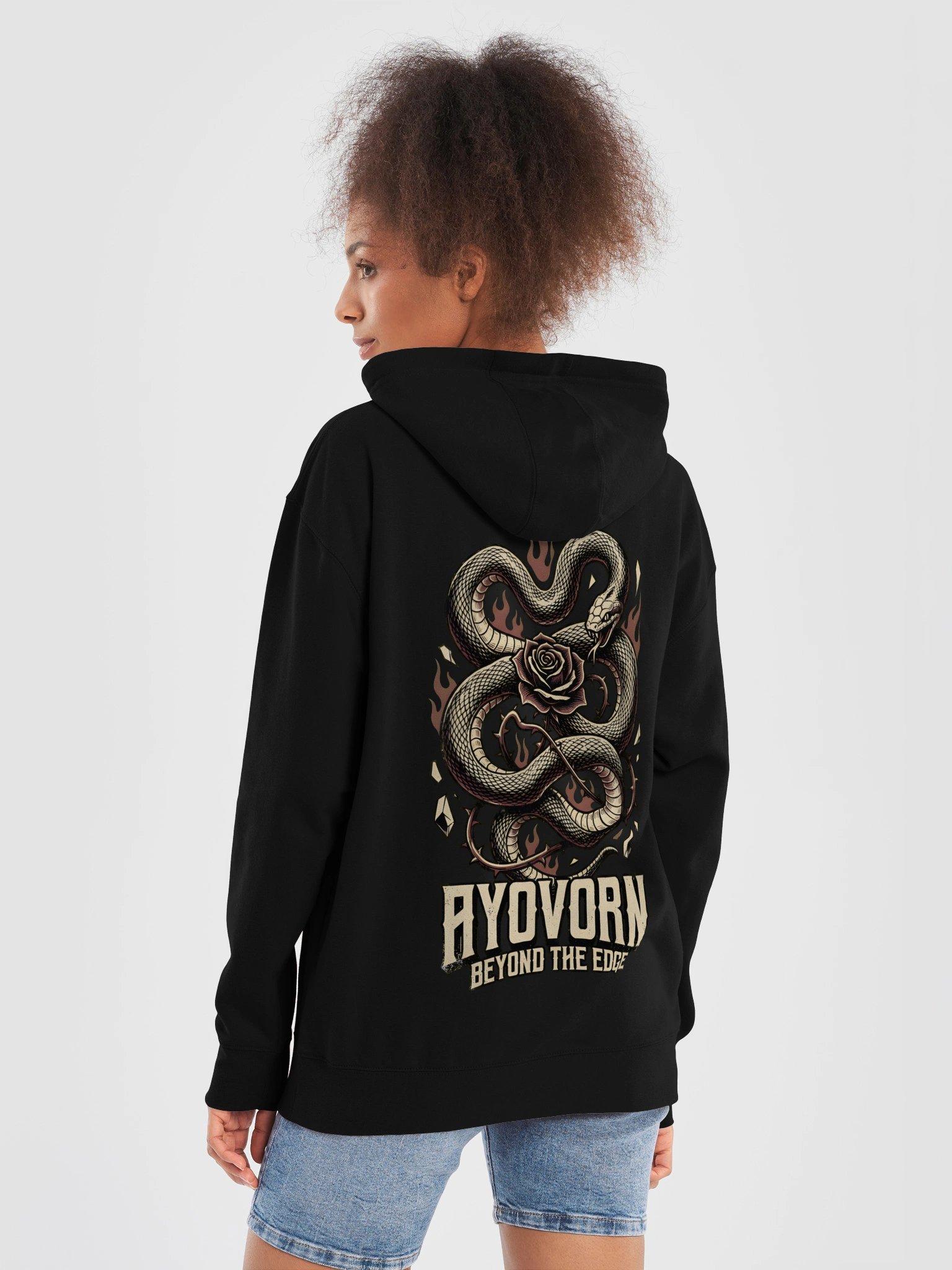 RYOVON Beyond the Edge Snake Rose Hoodie product image (2)