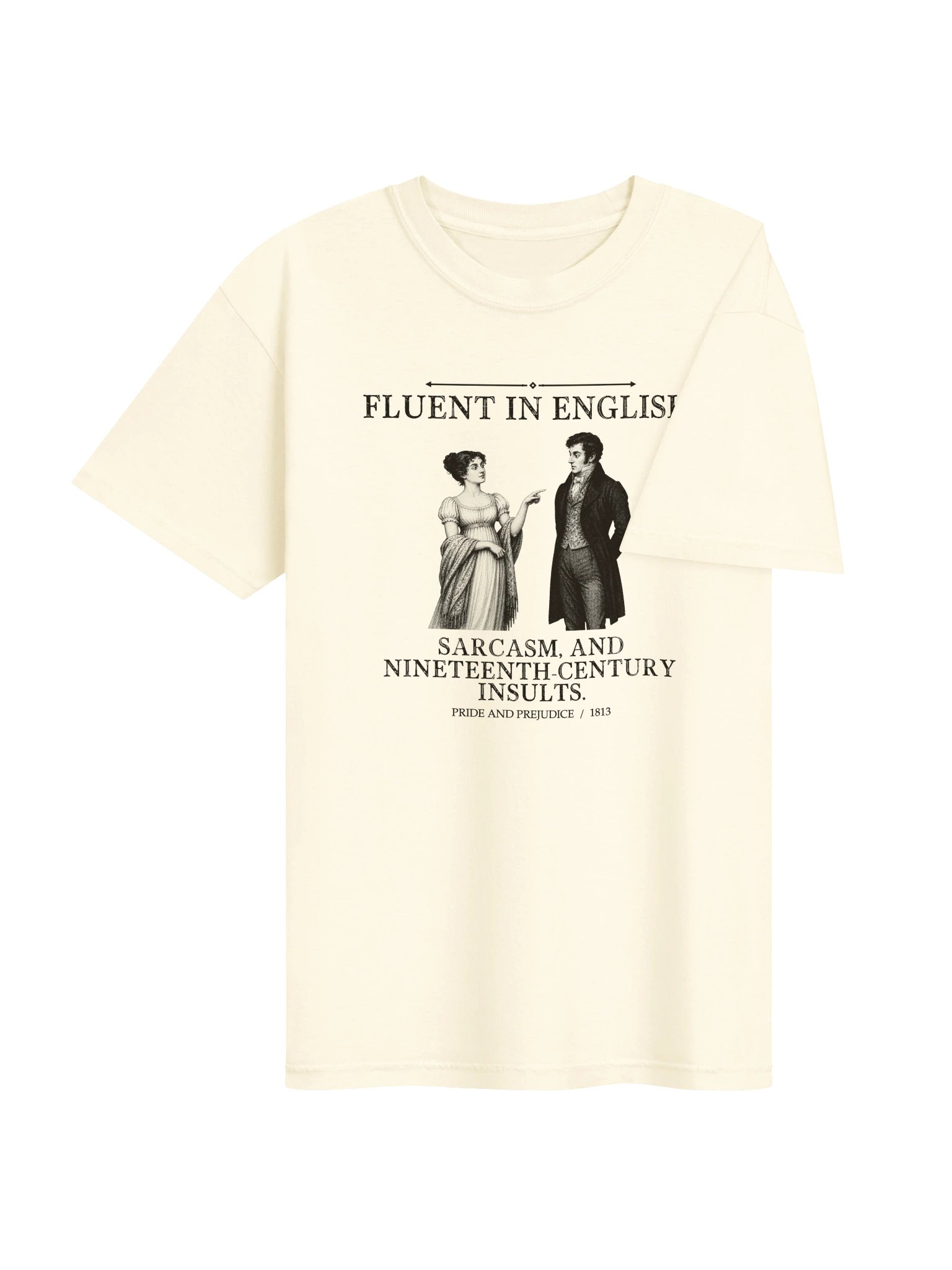Fluent In Insults -- Pride and Prejudice Tee (Light) product image (13)