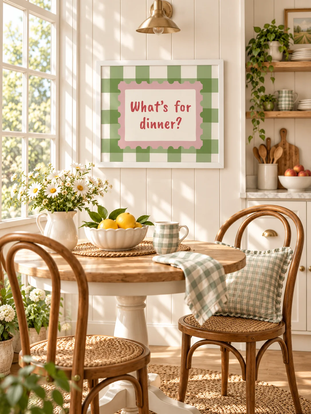 Whats Dinner Retro Kitchen Wall Art | Funny Typography Printable product image (4)