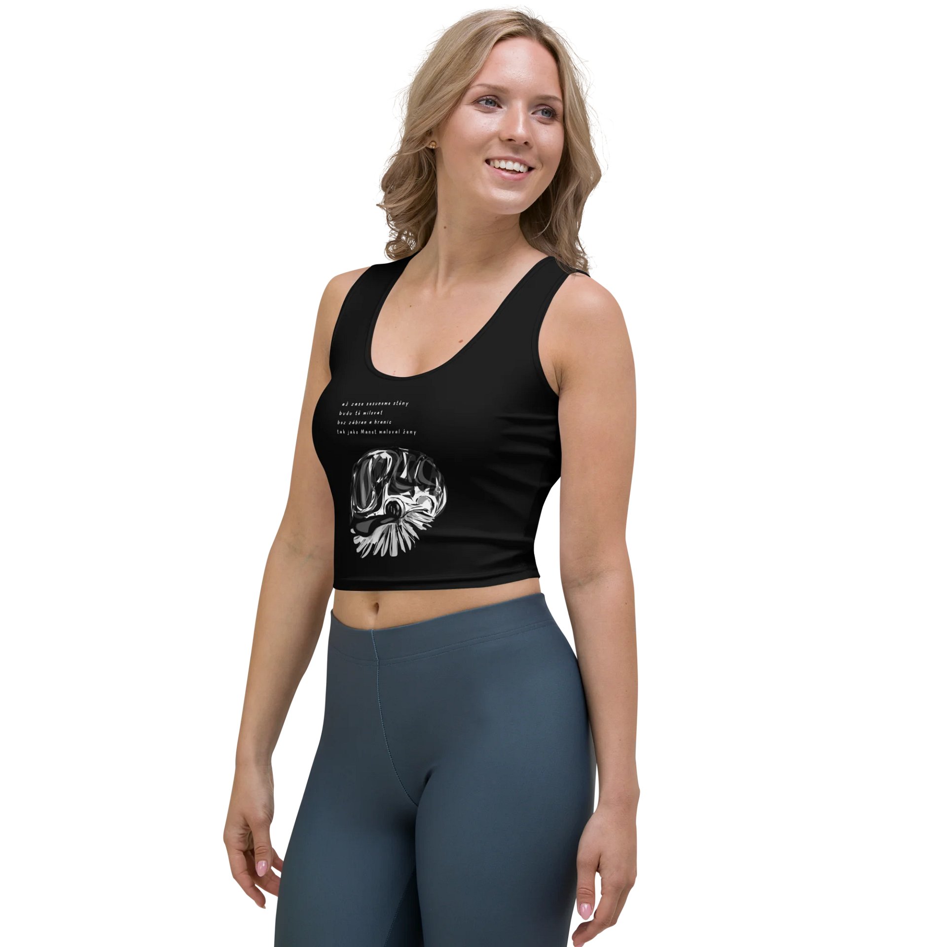 Vylité emoce Black Crop Top product image (2)