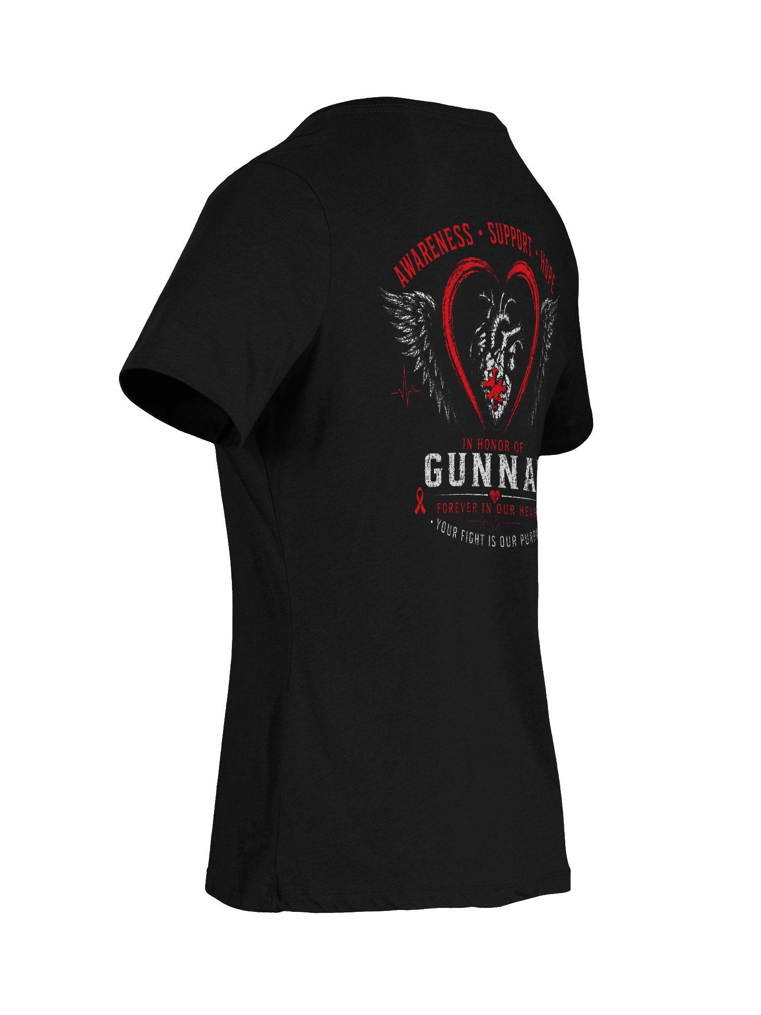 Women's V Neck Gunnar's Memorial CHD Shirt (Back Only) product image (3)