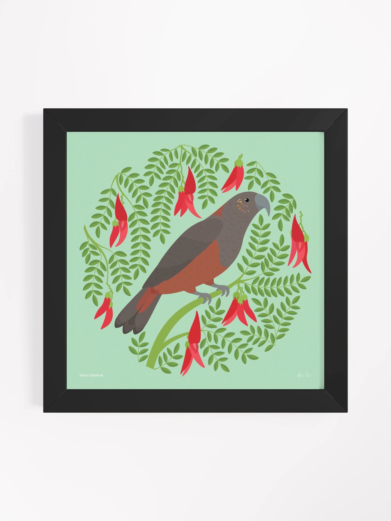 Kākā in Kākābeak Framed Wall Art product image (1)