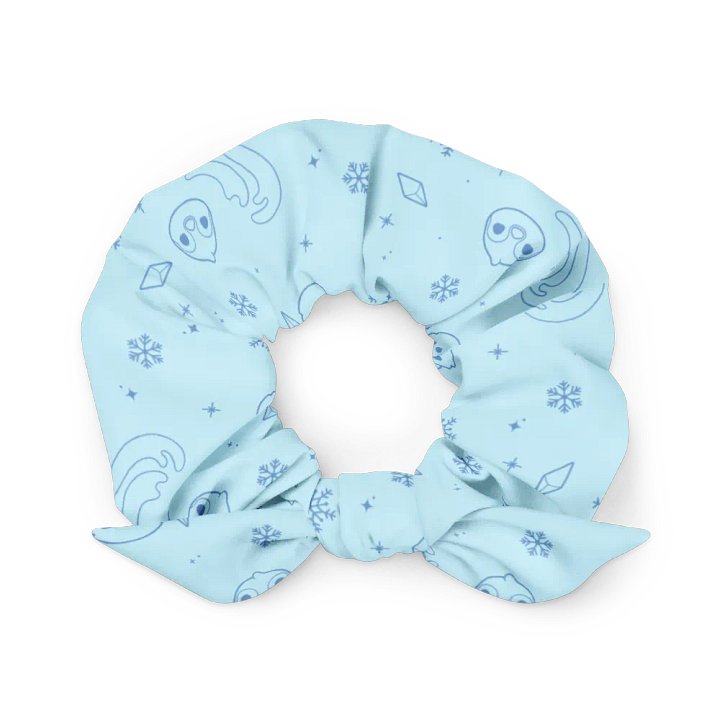 Blue recycled scrunchie | Arctic dreams product image (2)