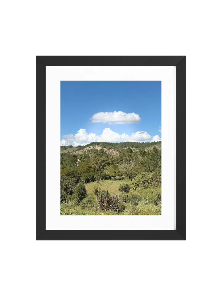 Mountain View with Cloud Framed Art Print product image (1)