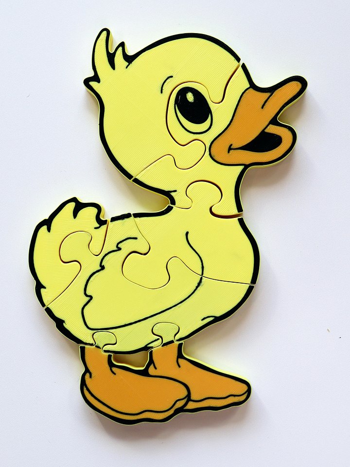 Duckling 3D Printed Jigsaw Puzzle – A Quacking Good Time for Kids! product image (1)