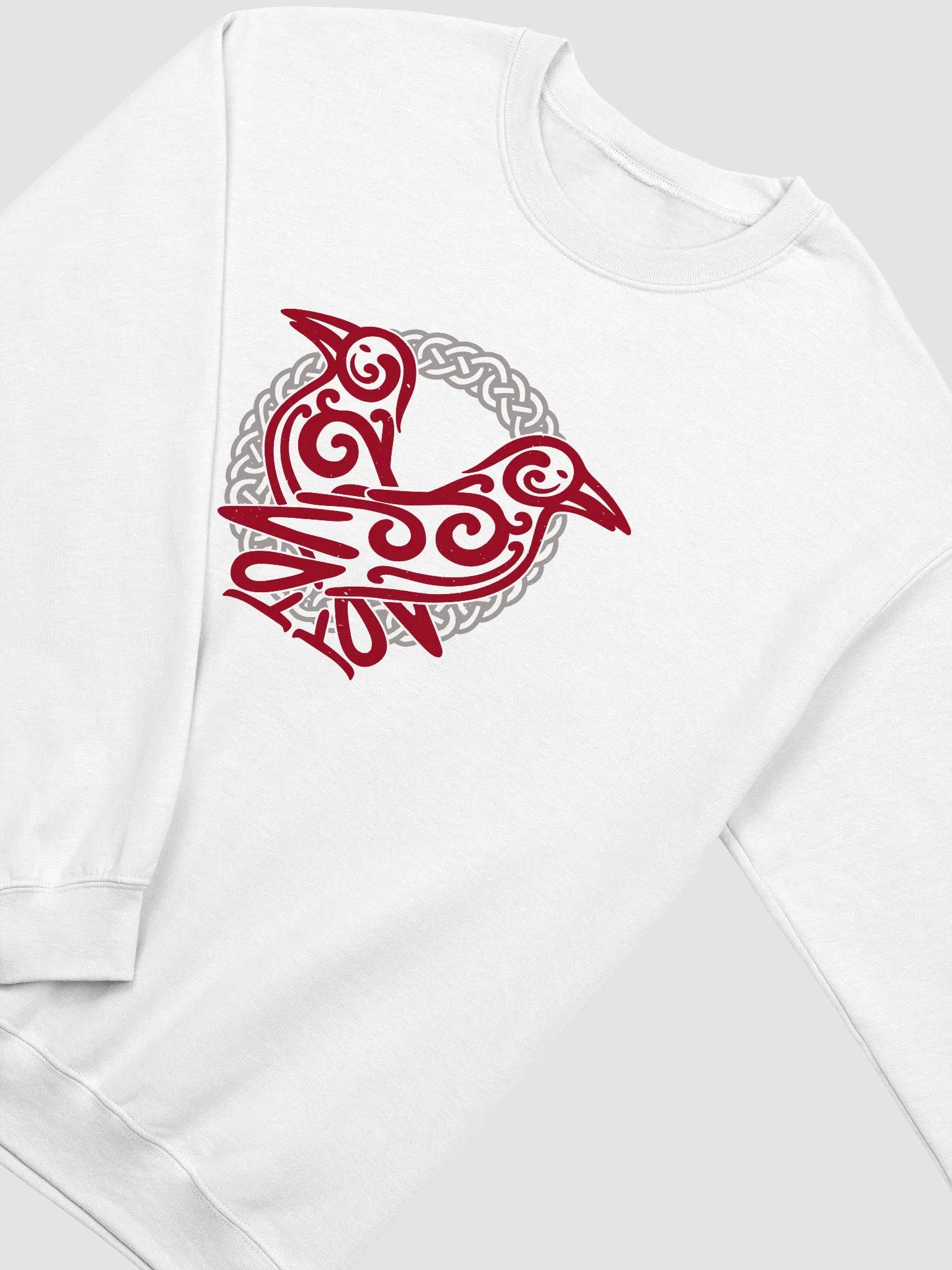 Burgundy Odin's Ravens Symbol Unisex Sweatshirt product image (2)