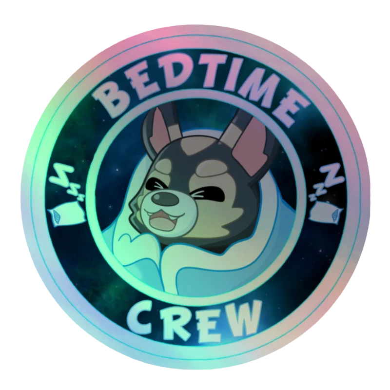 Holo Bedtime Crew Sticker product image (3)