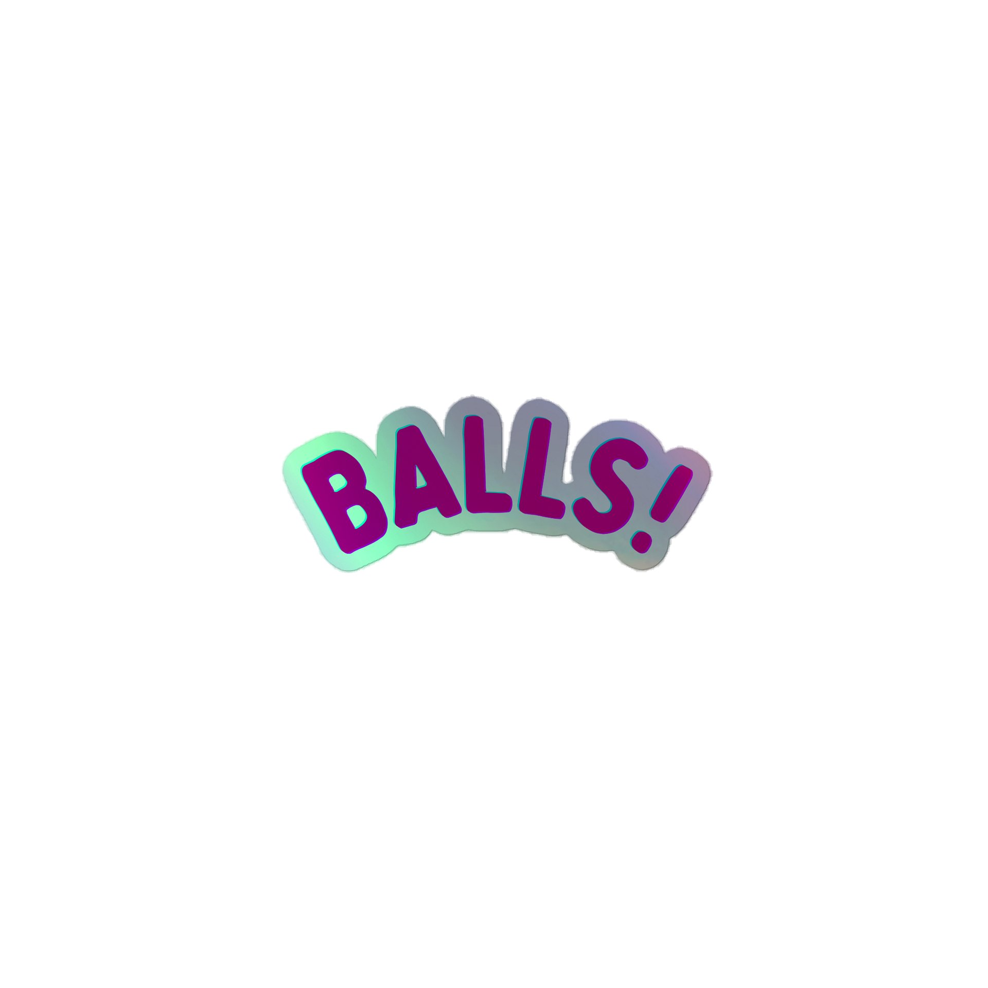 BALLS! holo sticker product image (1)