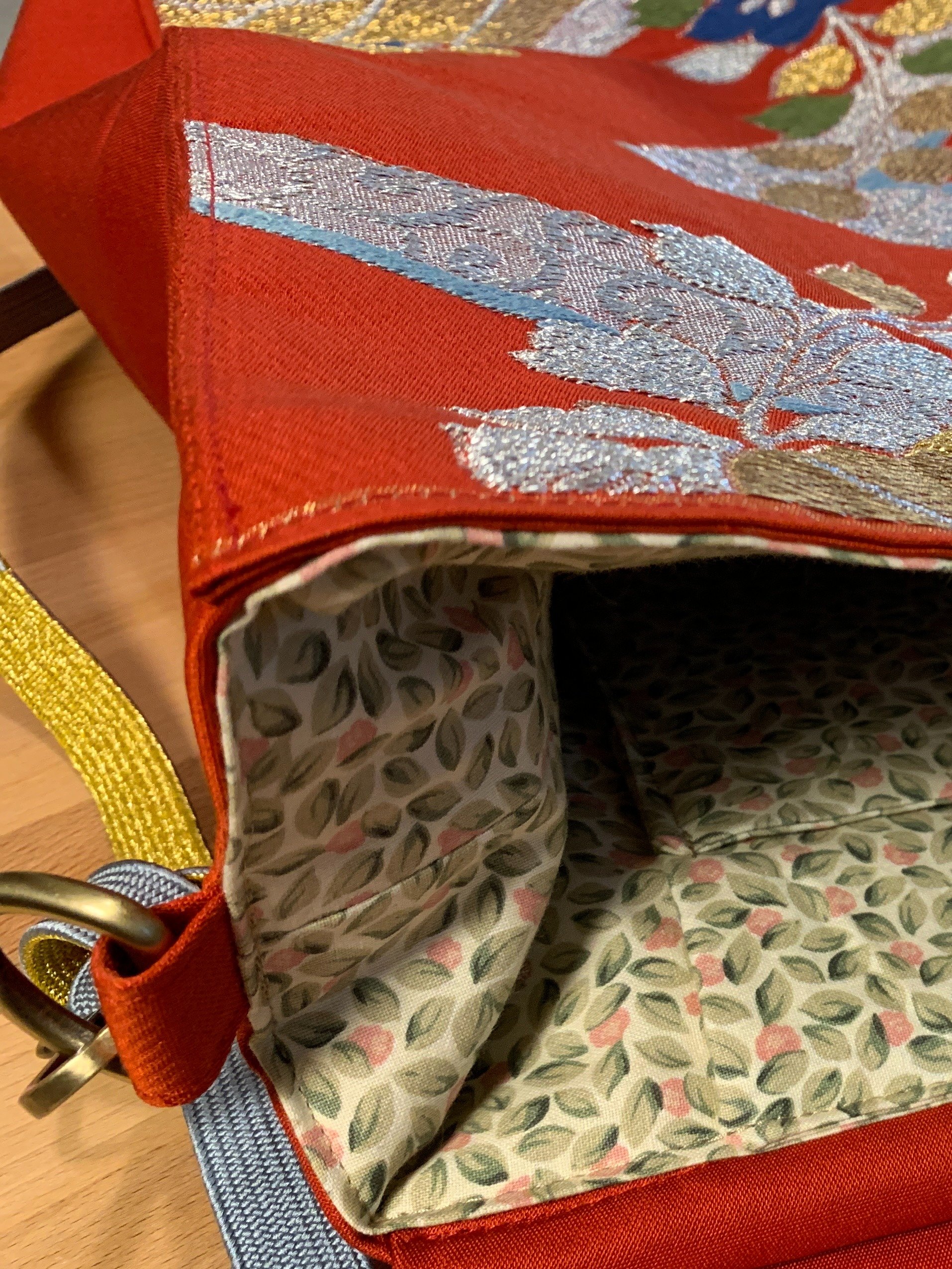 Upcycled Japanese Obi Messenger Bag ~ Handmade with Vintage Japanese Kimono Textiles product image (12)