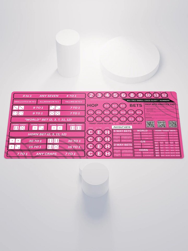 Craps Prop Box Practice Pad - Hot Pink product image (1)