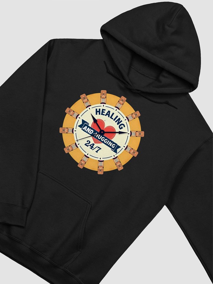 Healing & Hugging 24/7 Clock Hoodie product image (19)