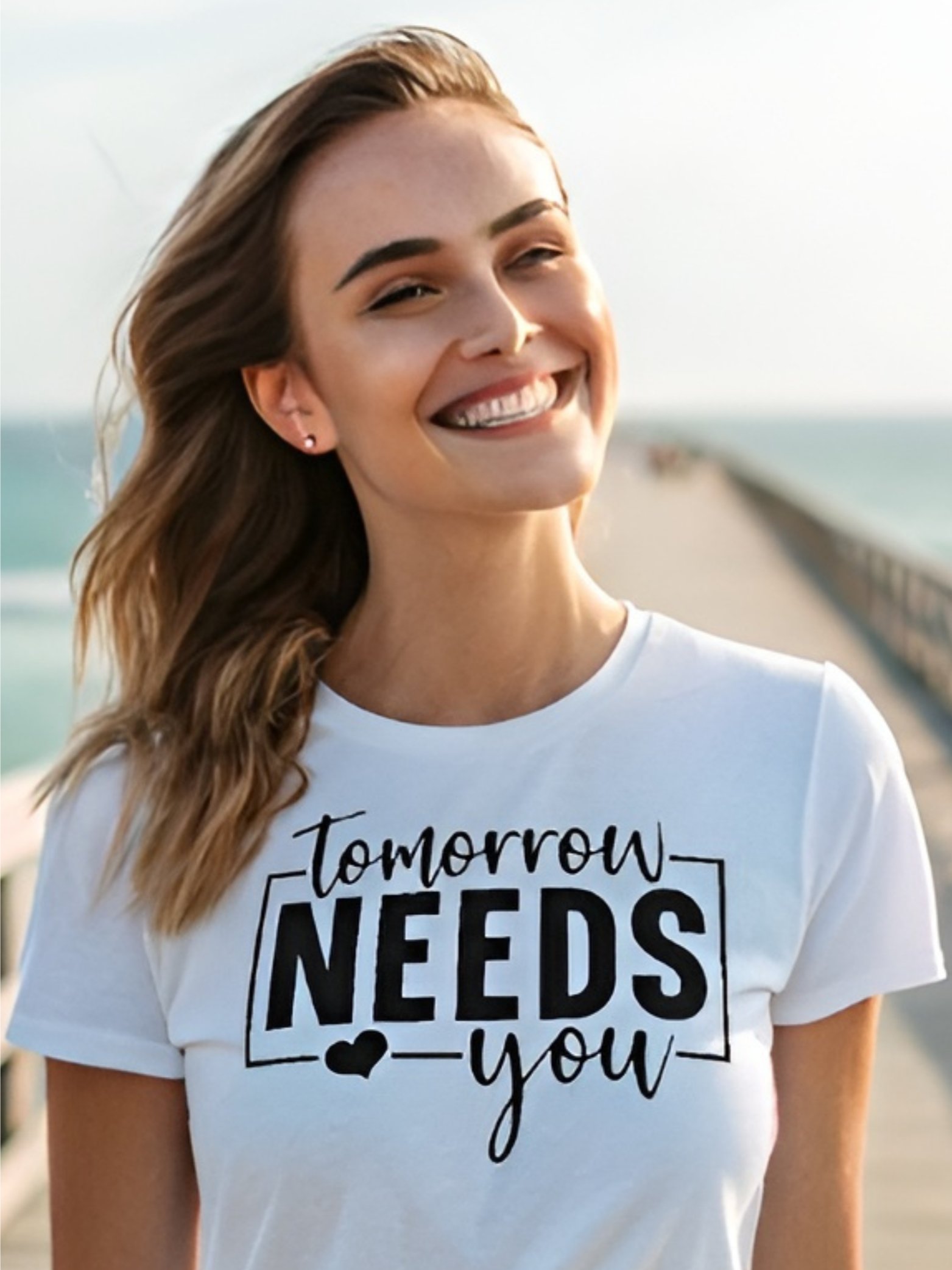 Tomorrow Needs You - Women's White T-Shirt product image (1)