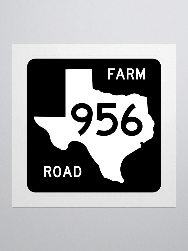 Texas Farm Road Sign FM 956 Sticker product image (1)