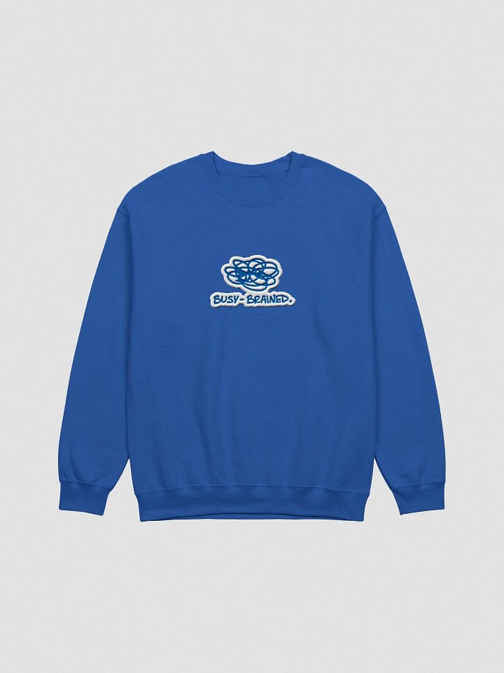 BUSY-BRAINED. (lg. royal bubble design) embroidered crewneck product image (16)
