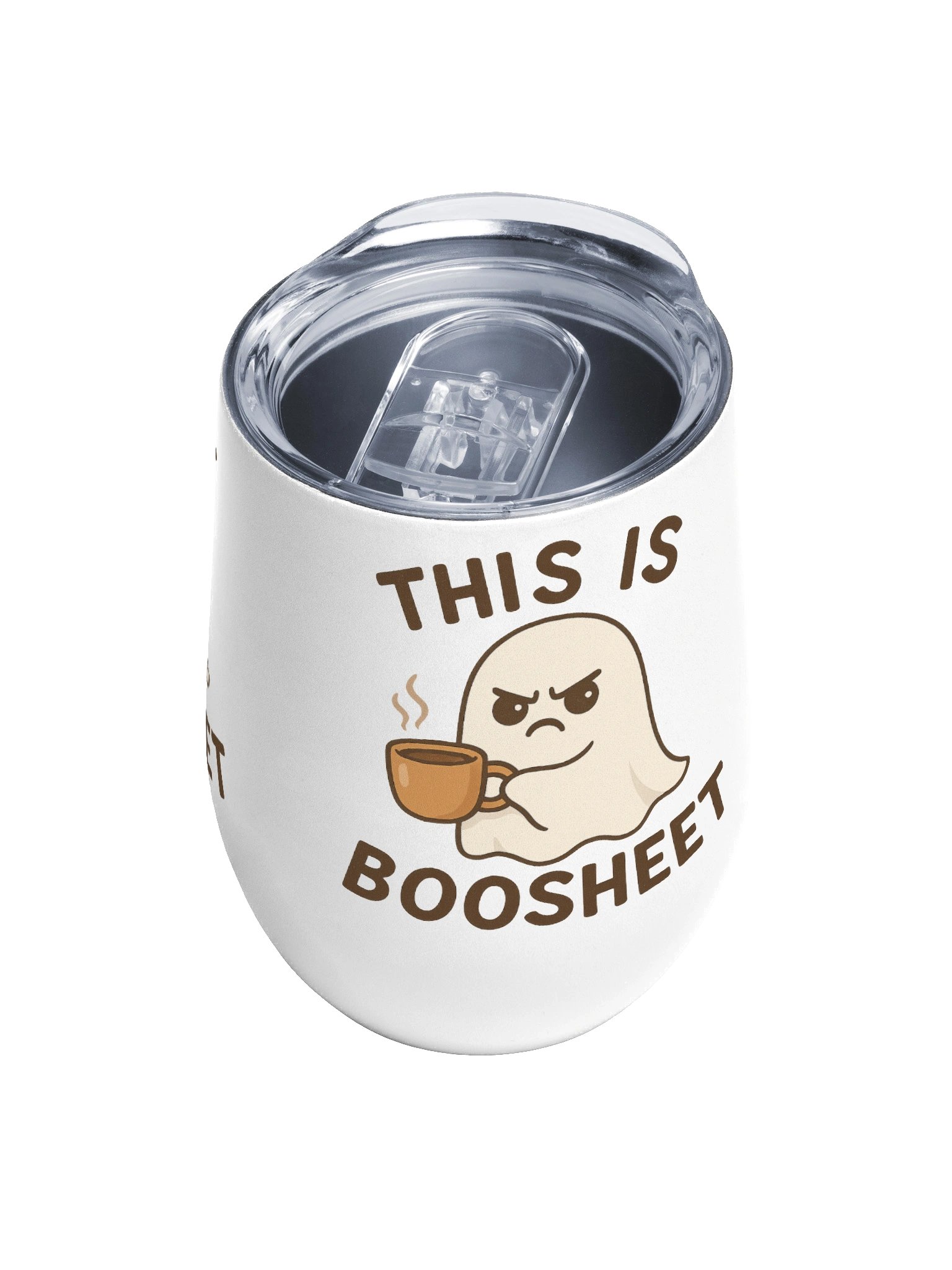 Sip Happens This is Boosheet Portable Coffee Tumbler Durable Stainless Steel Double-Walled Design Perfect for Wine Nights Coffee Mornings and Everyday Use product image (4)