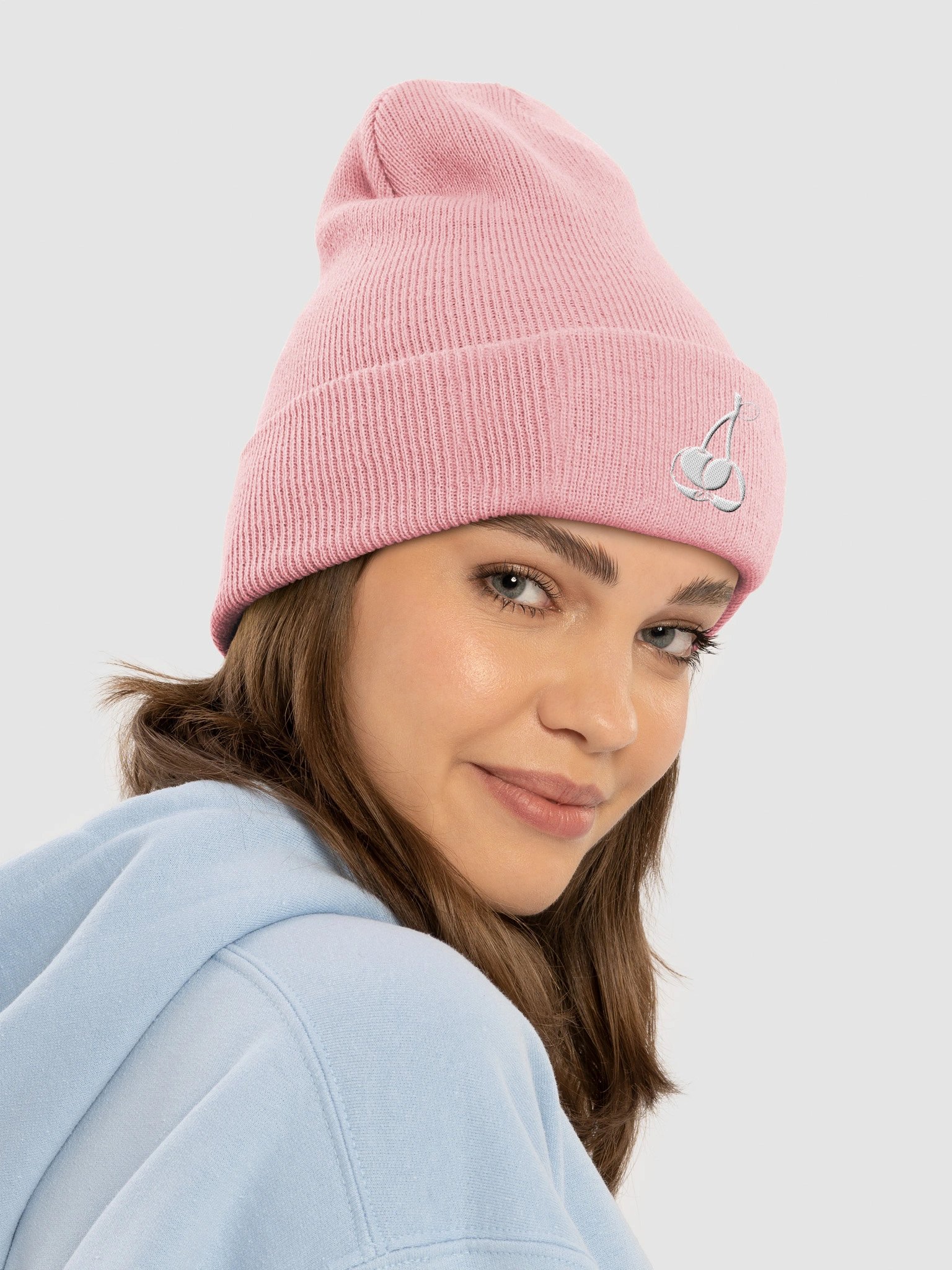 Cherry Beanie - White Embroidery product image (4)