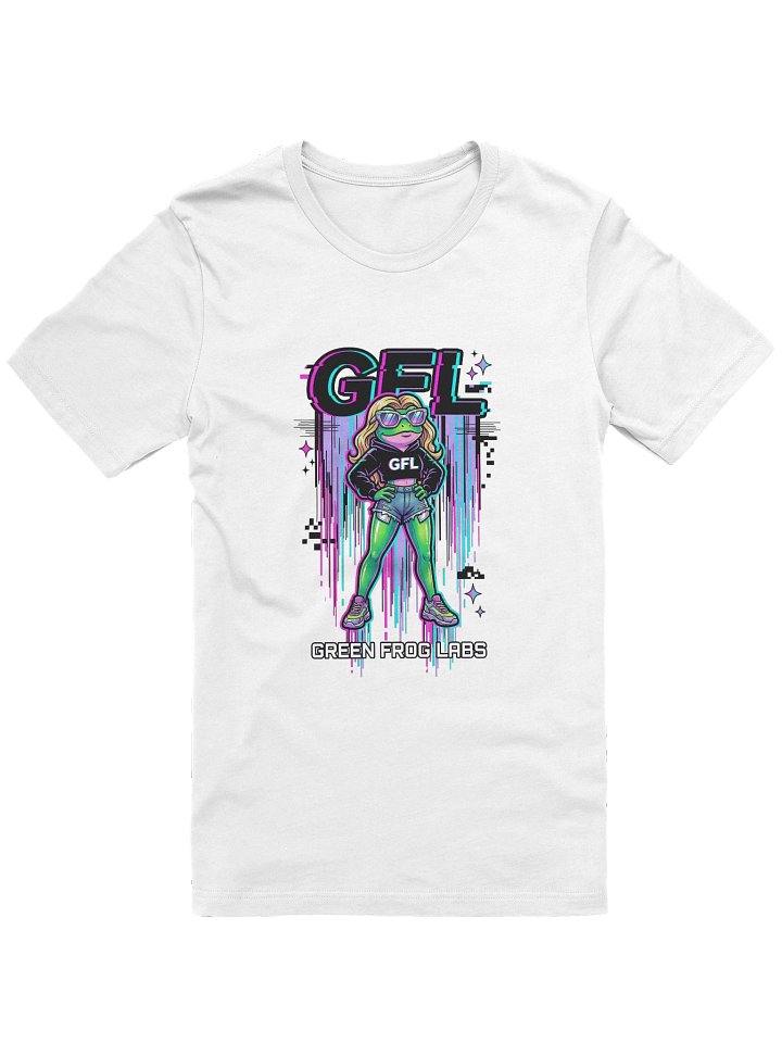 Y2K Glitch GFL Frog Women's Tee – Green Frog Labs product image (1)