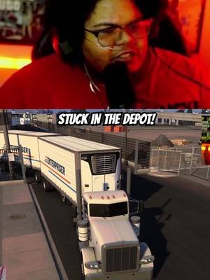 I Got Stuck At The Depot For 20 Minutes 💀 #trucking #ats #TruckSim #AmericanTruckSimulator #FunnyMoments