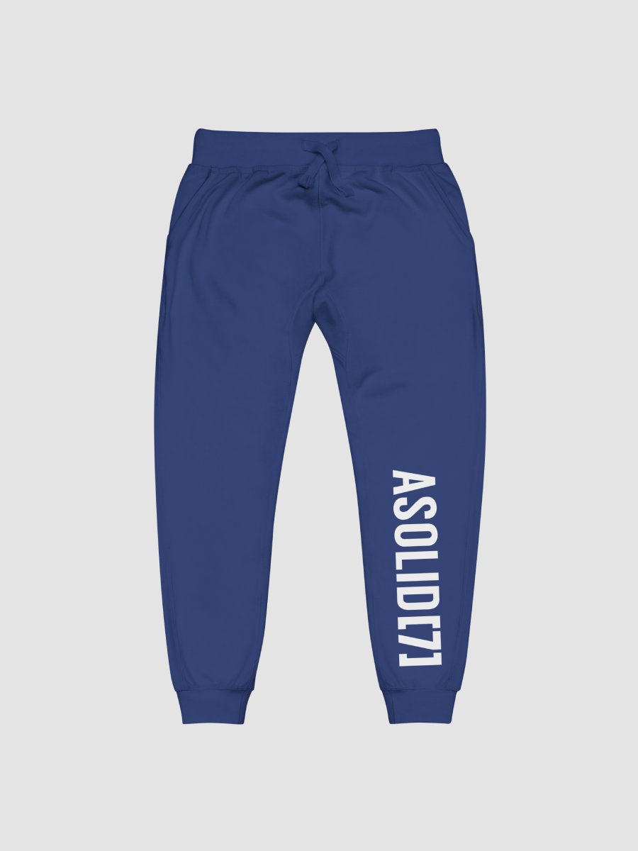 ASolid[7] Unisex Black Fleece Sweatpants product image (1)