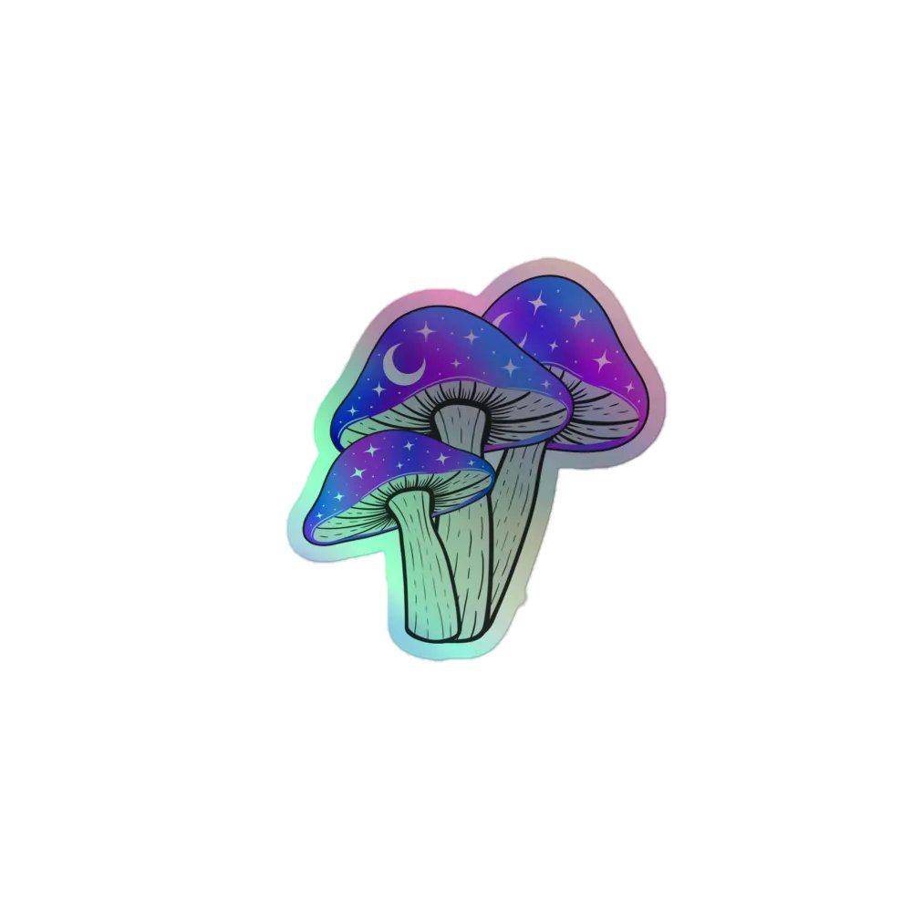 Galaxy Shrooms Holographic Sticker product image (1)