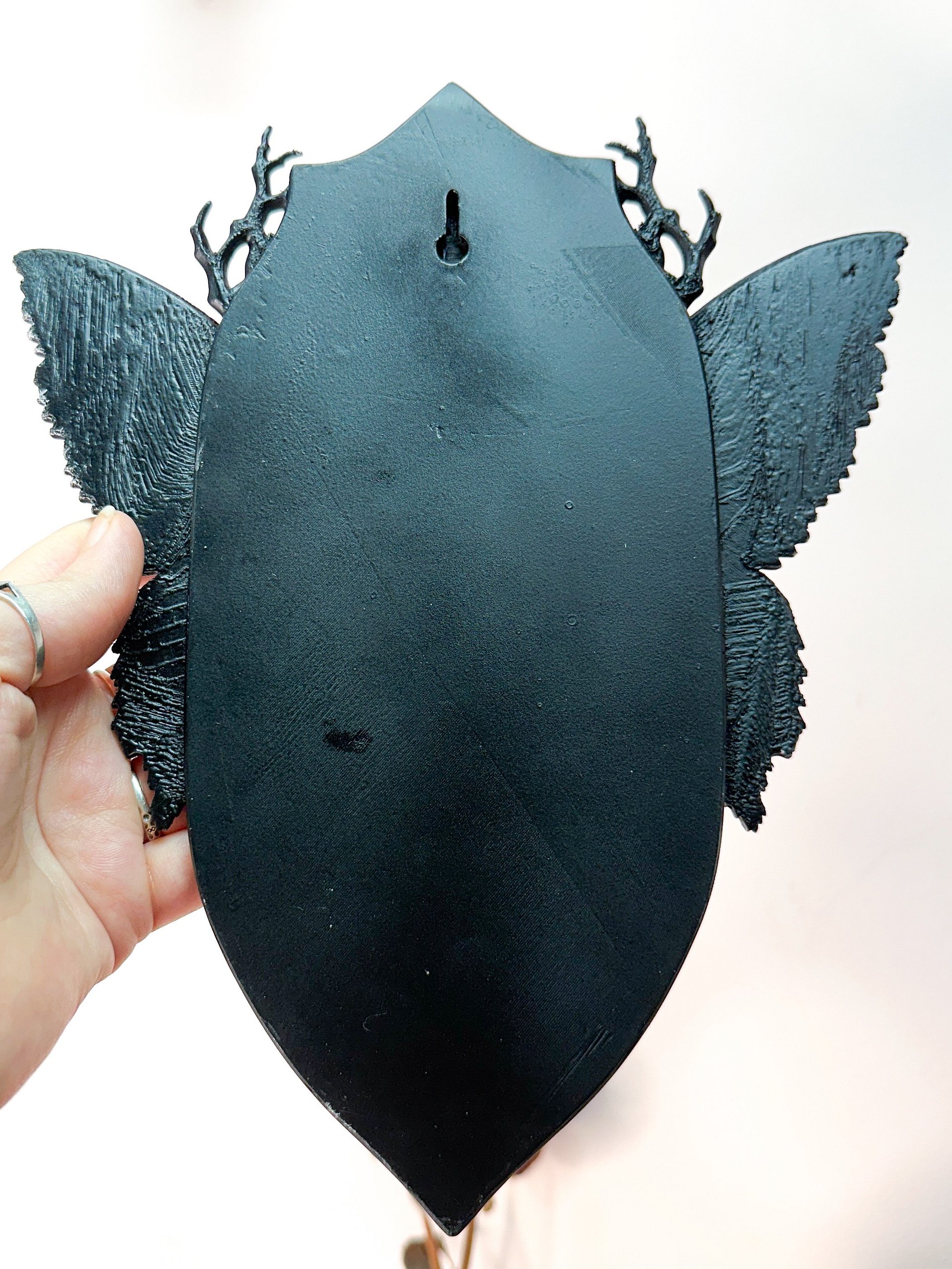 Mothman Wall Plaque Handcrafted Gothic Cryptid Wall Art product image (3)