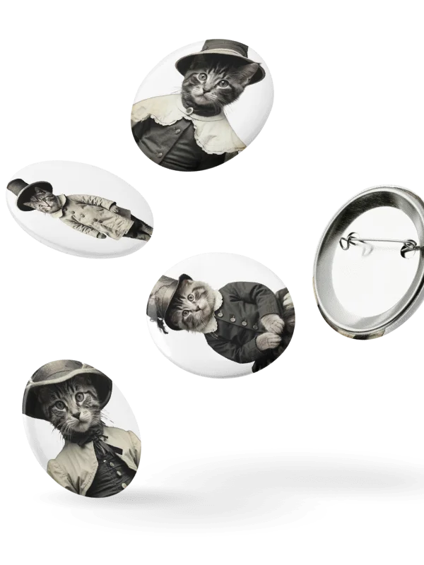 Vintage Cats Glossy Pin Button Collection product image (2)