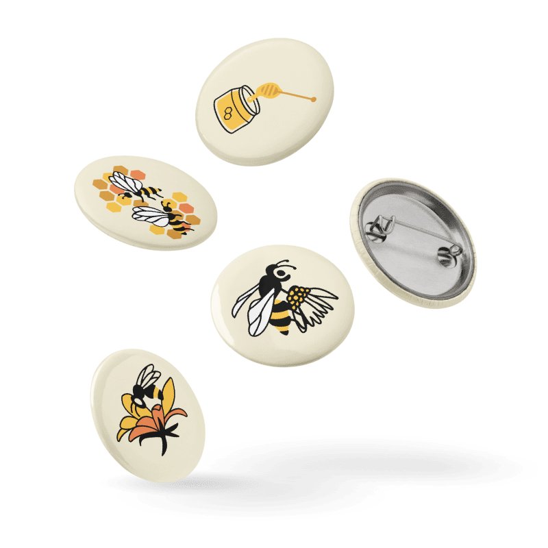 Honeycomb Pin Button Set – Cute Bee Pins for Backpacks, Jackets, Aesthetic Accessories & Gifts product image (7)