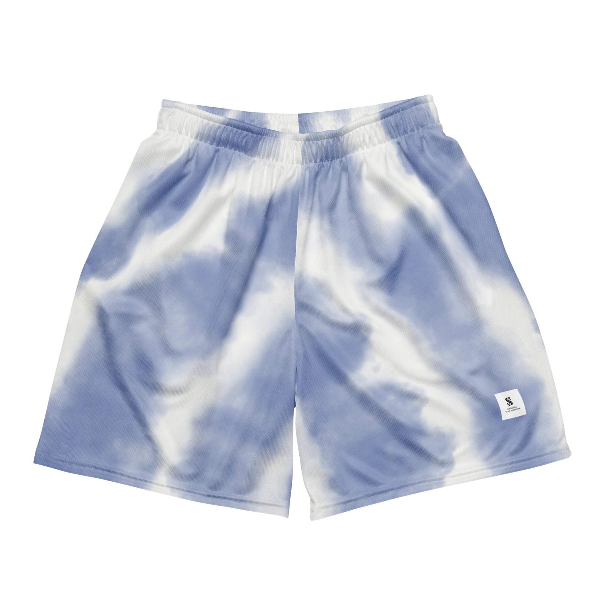 Blue Spiral All-Over Print Mesh Shorts product image (3)
