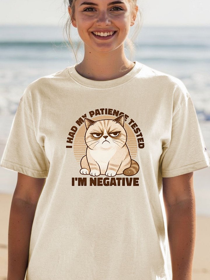 I'm negative grumpy cat soft tee product image (1)