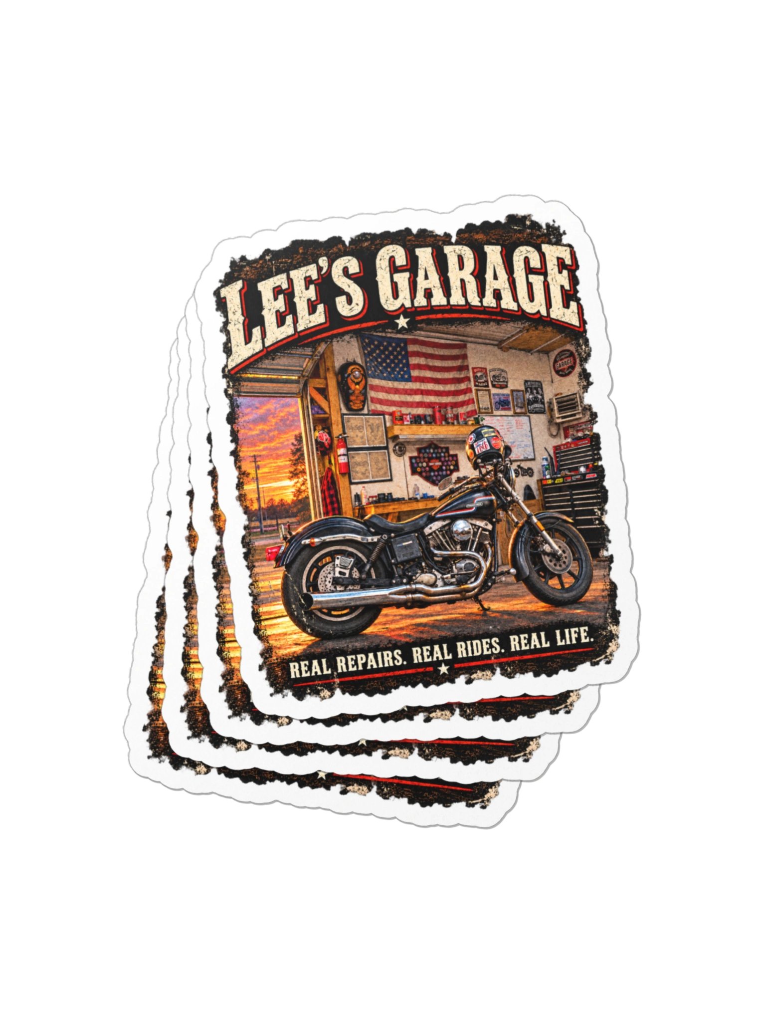 Lee's Garage Shovelhead Decal product image (5)