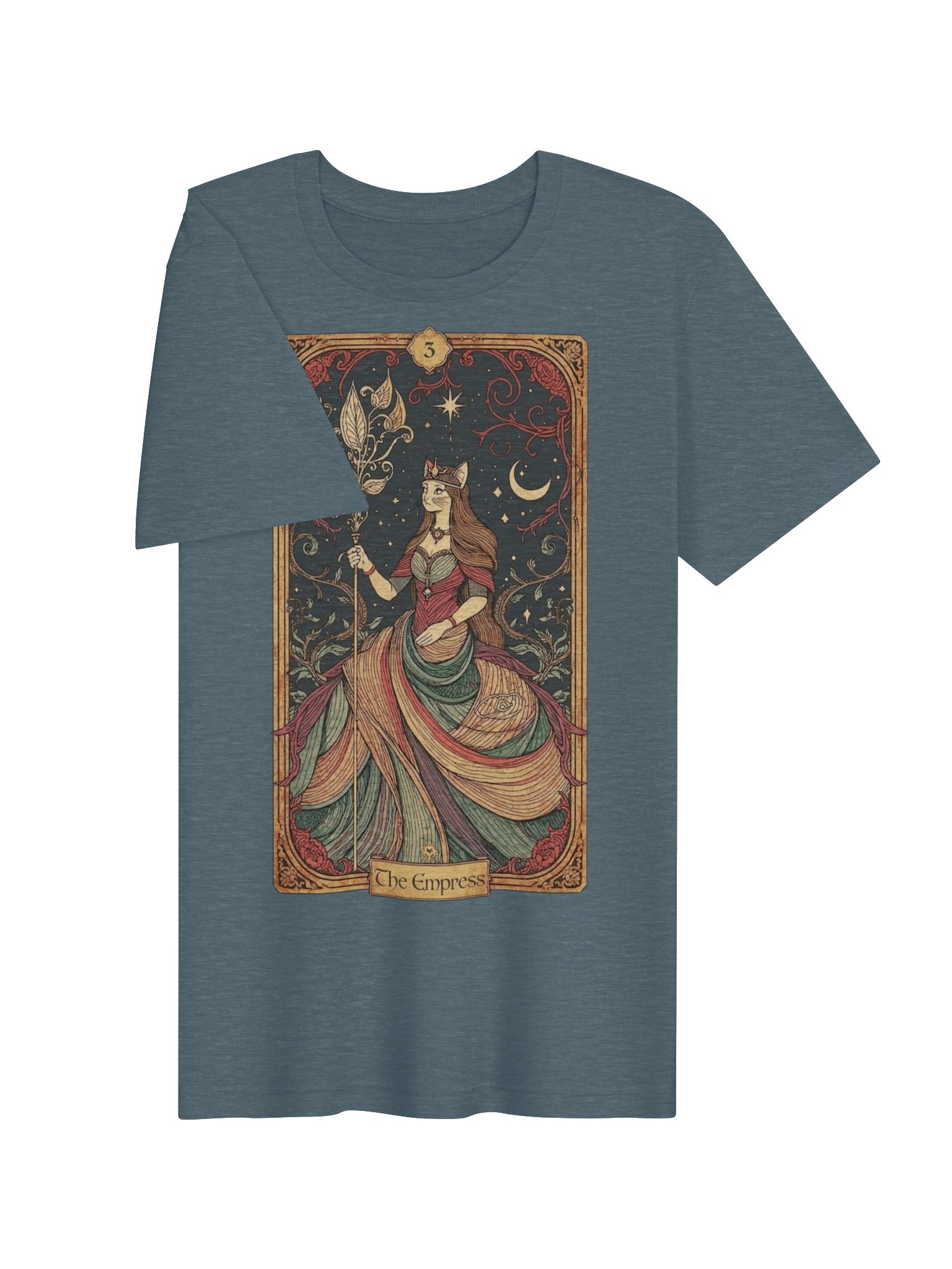 The Empress Tarot Shirt, Art Nouveau Style Graphic Tee, Mystical Feminine Gift product image (4)