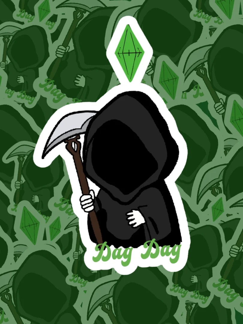 Dag Dag Grim Reaper Sticker product image (1)