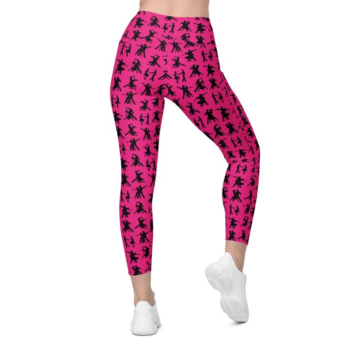 Pink and Black Ballroom Dance Leggings product image (1)