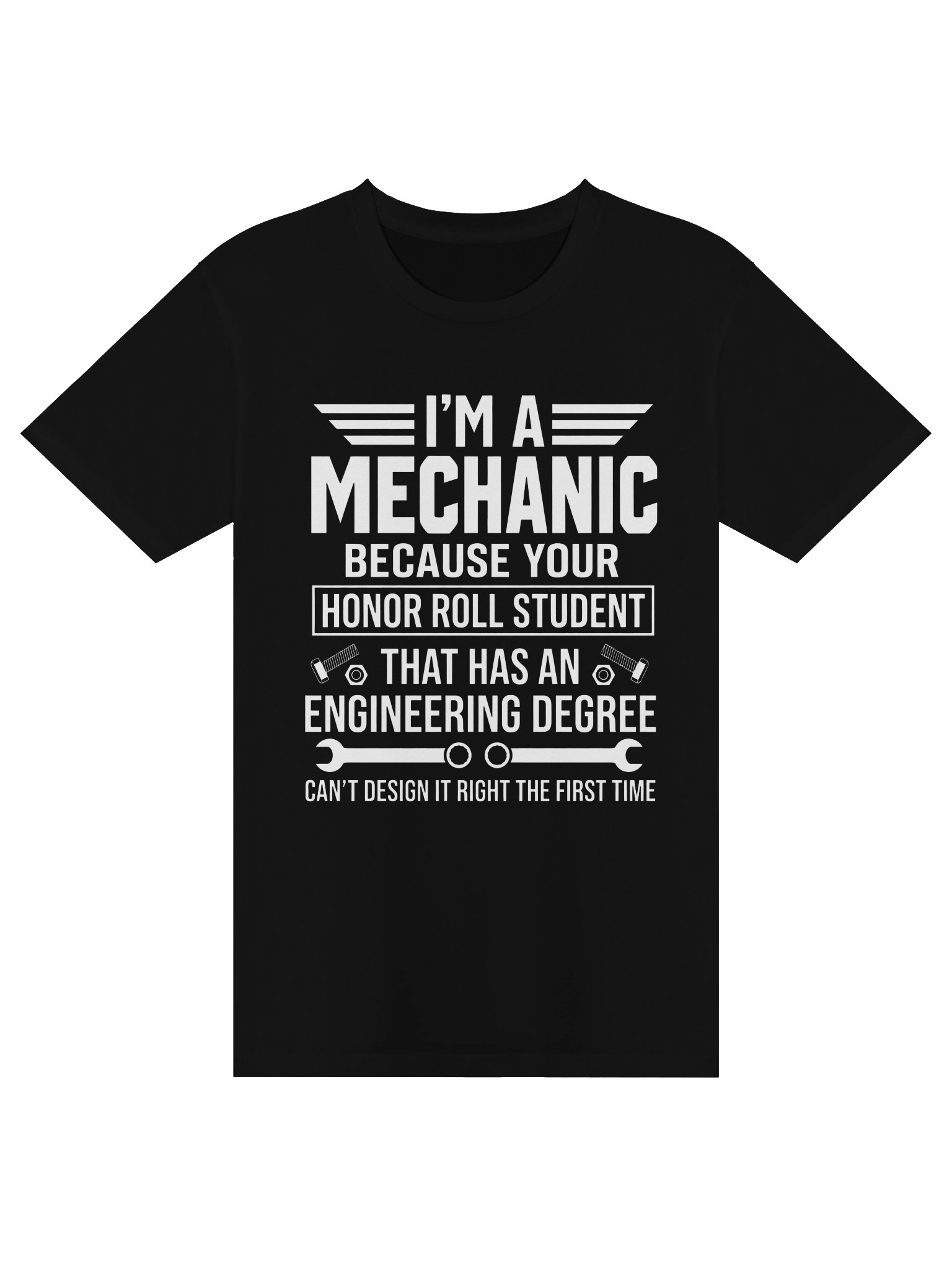 Funny Mechanic T-Shirt - Mechanic vs Engineer Graphic Tee product image (1)