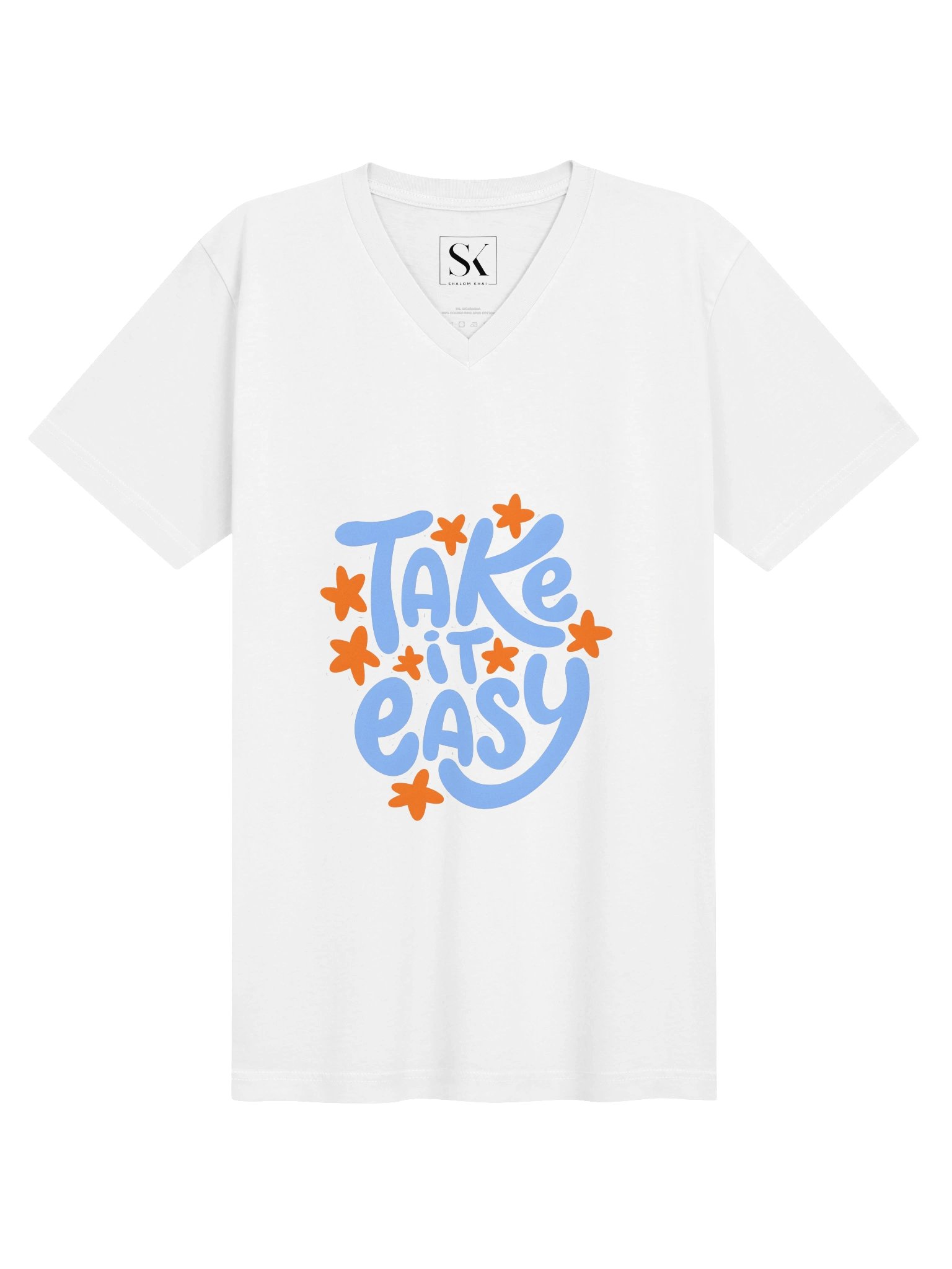Take It Easy Star Bubble V-Neck Tee product image (9)