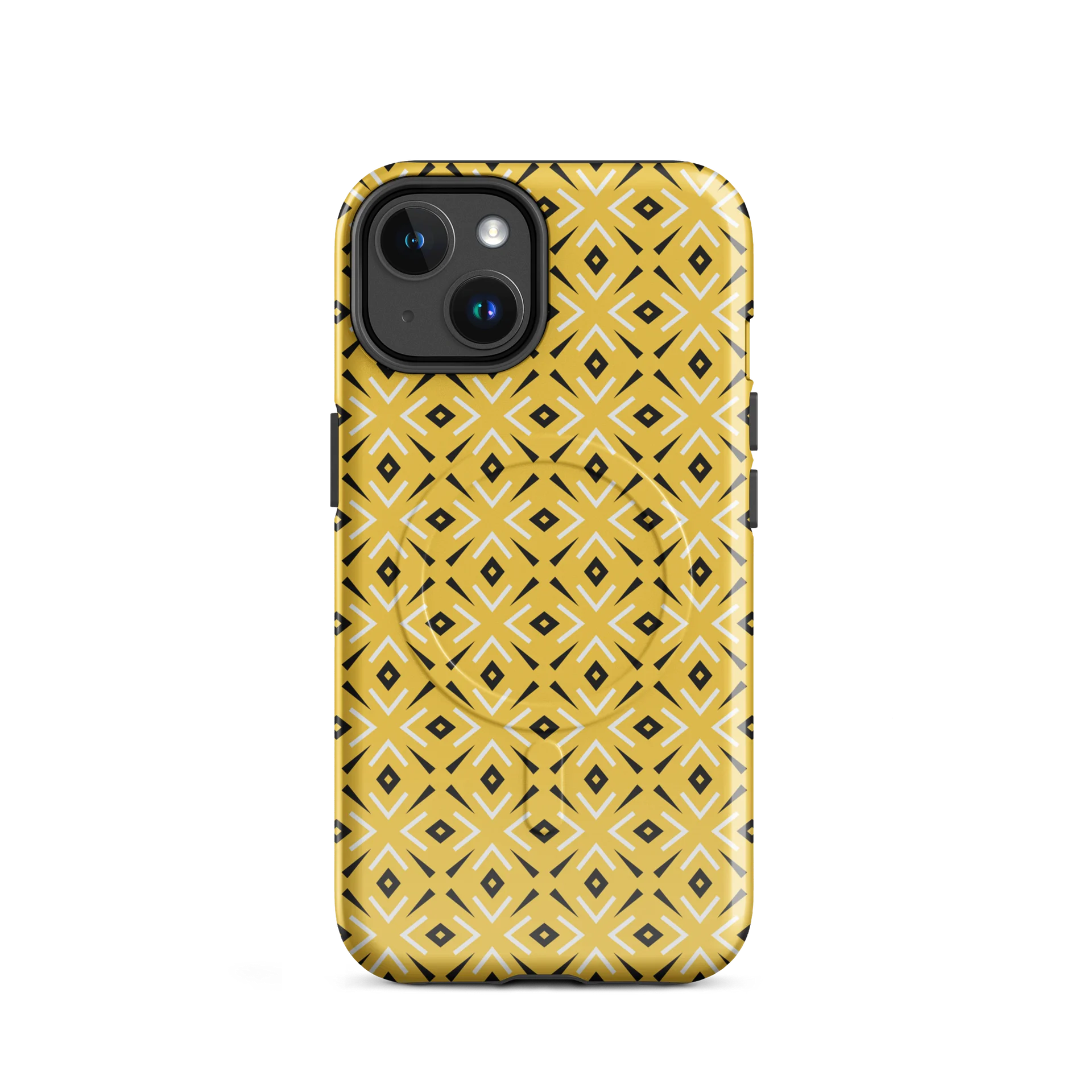 Lemon Lattice iPhone 17 Tough MagSafe Case - Shockproof Dual-Layer Geometric Protective Cover product image (2)