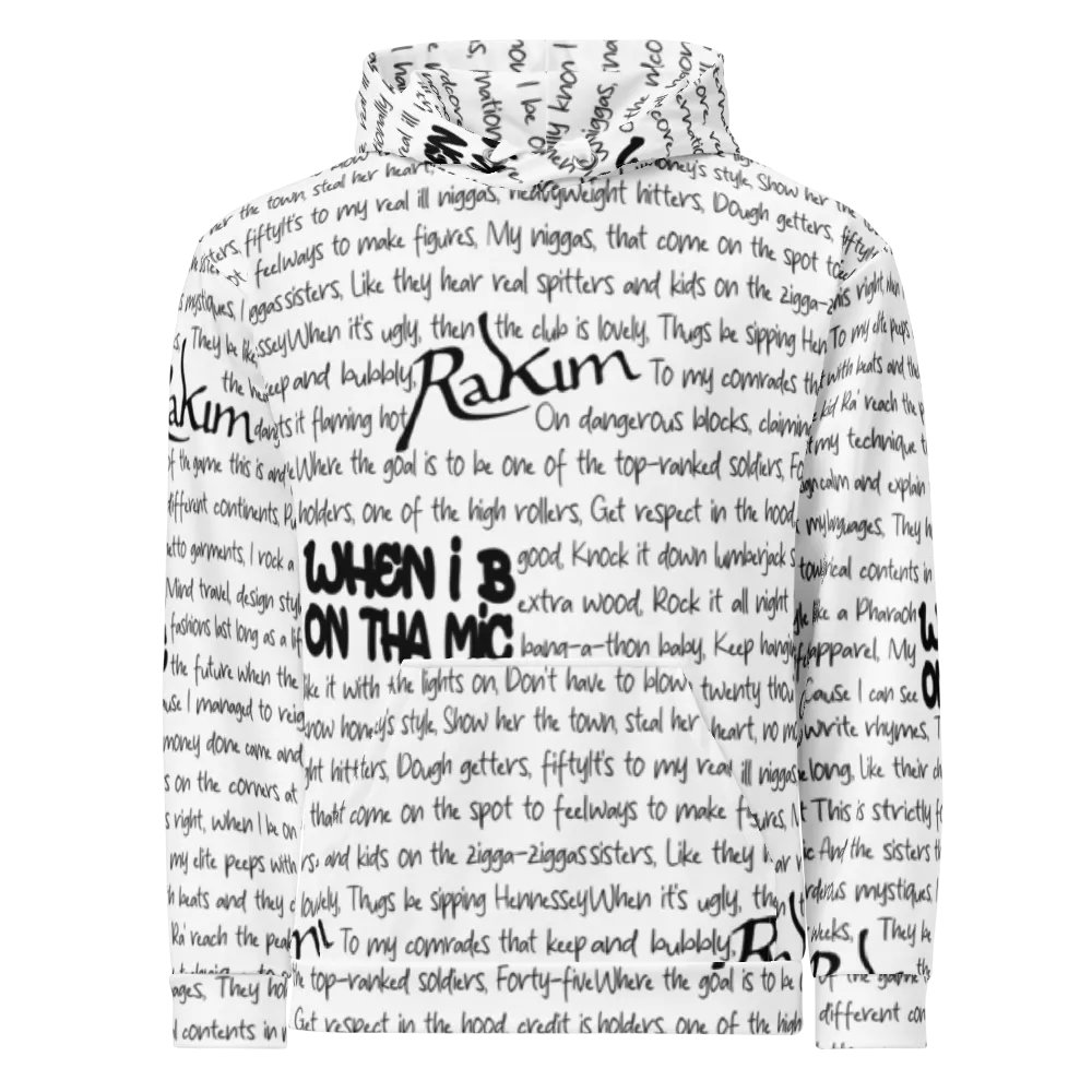 When I B On Tha Mic - Rakim - WHITE - Unisex Hoodie product image (2)