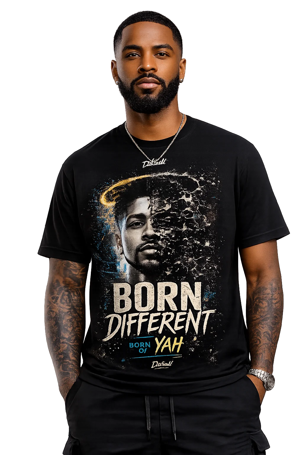 Born Different: Yah Men’s Tee (1 John 3) — Identity & Truth Streetwear Graphic product image (1)