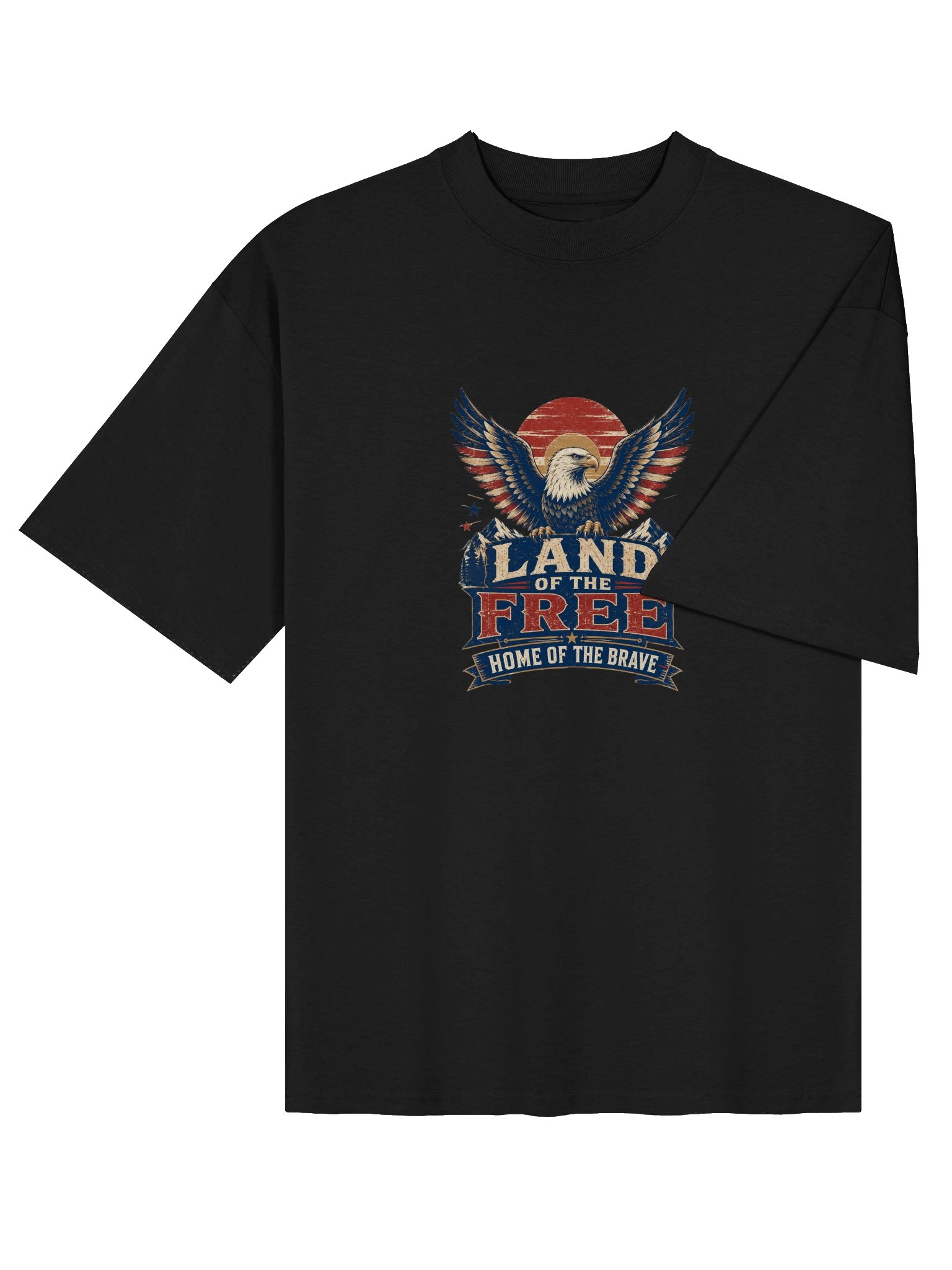 Land of the Brave — Vintage Eagle Oversized Tee product image (6)