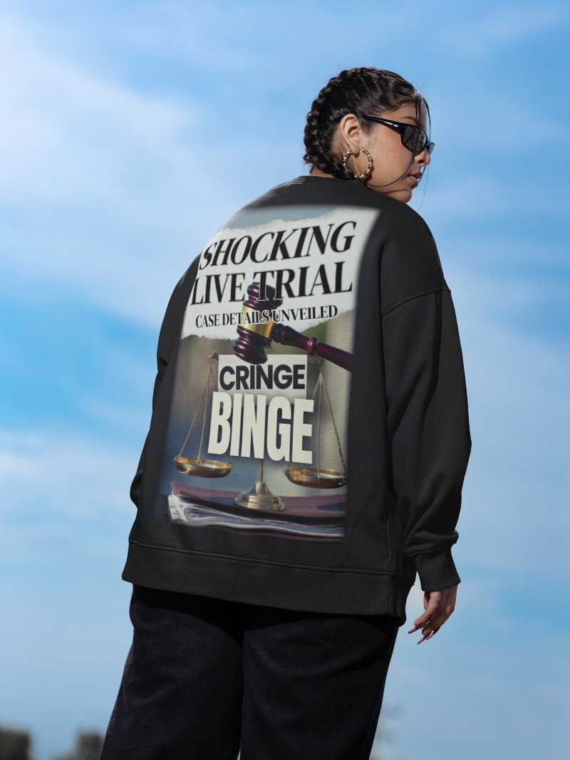 Shocking Live Trial “Cringe Binge” Crewneck Sweatshirt product image (7)