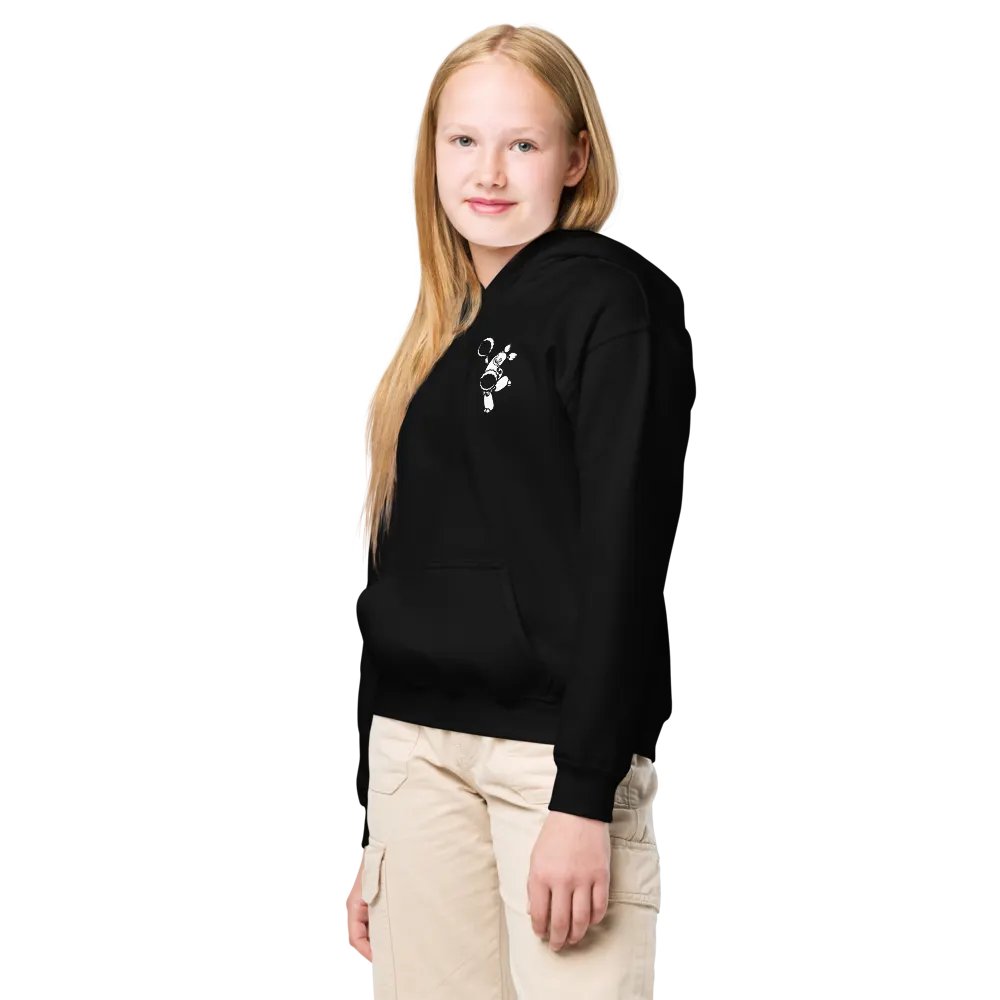 Youth PomPom Character (White on Dark) Hoodie product image (4)