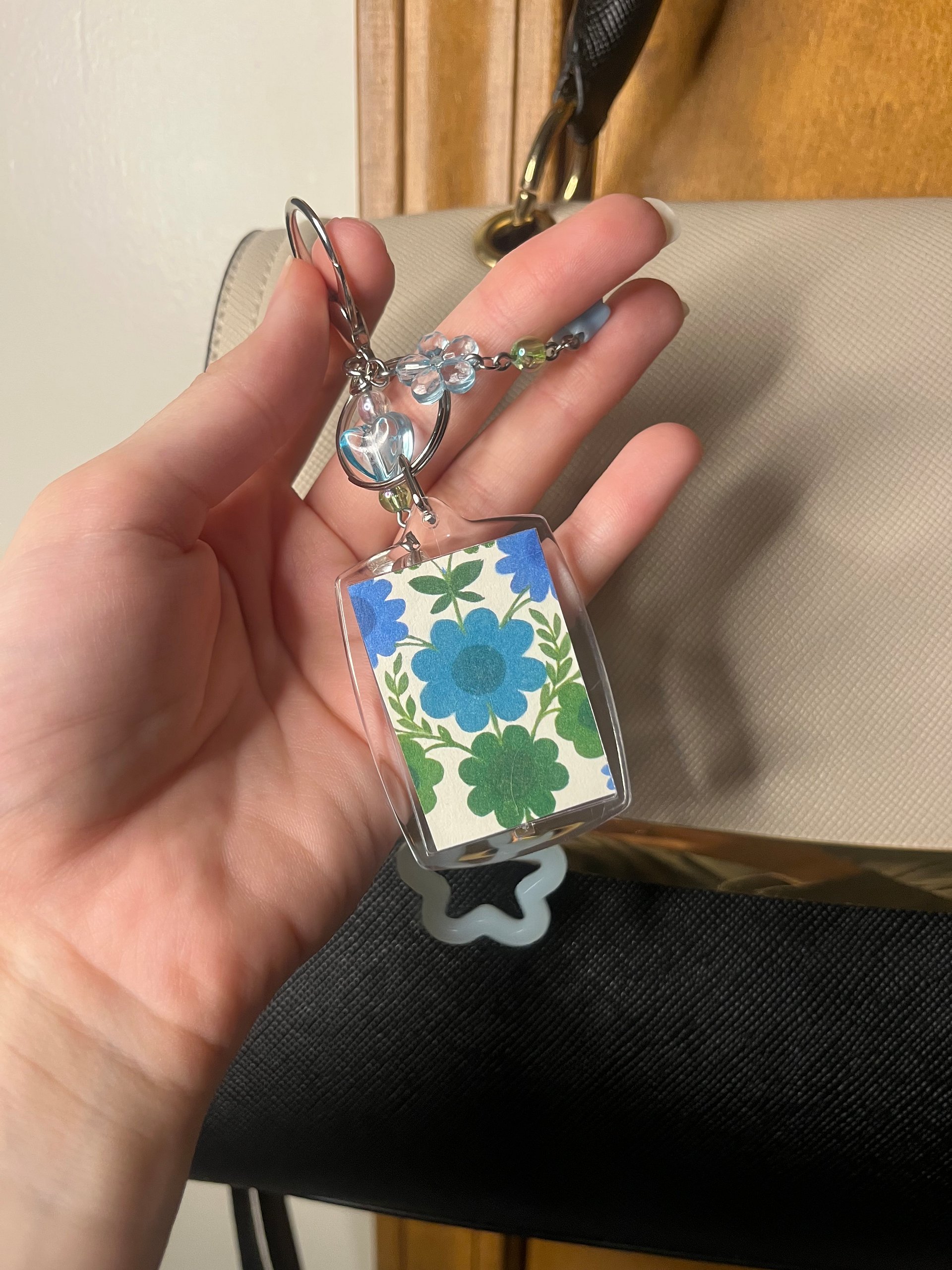 Blue Flower Deluxe Bag Charm product image (4)