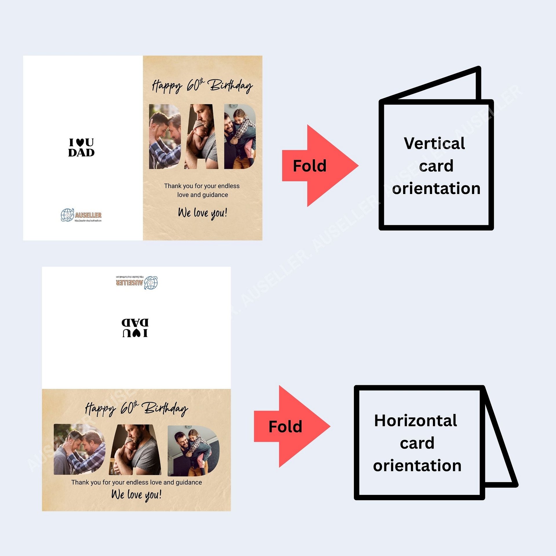 DAD Photo Card, 2 Design Set, Canva Template product image (9)