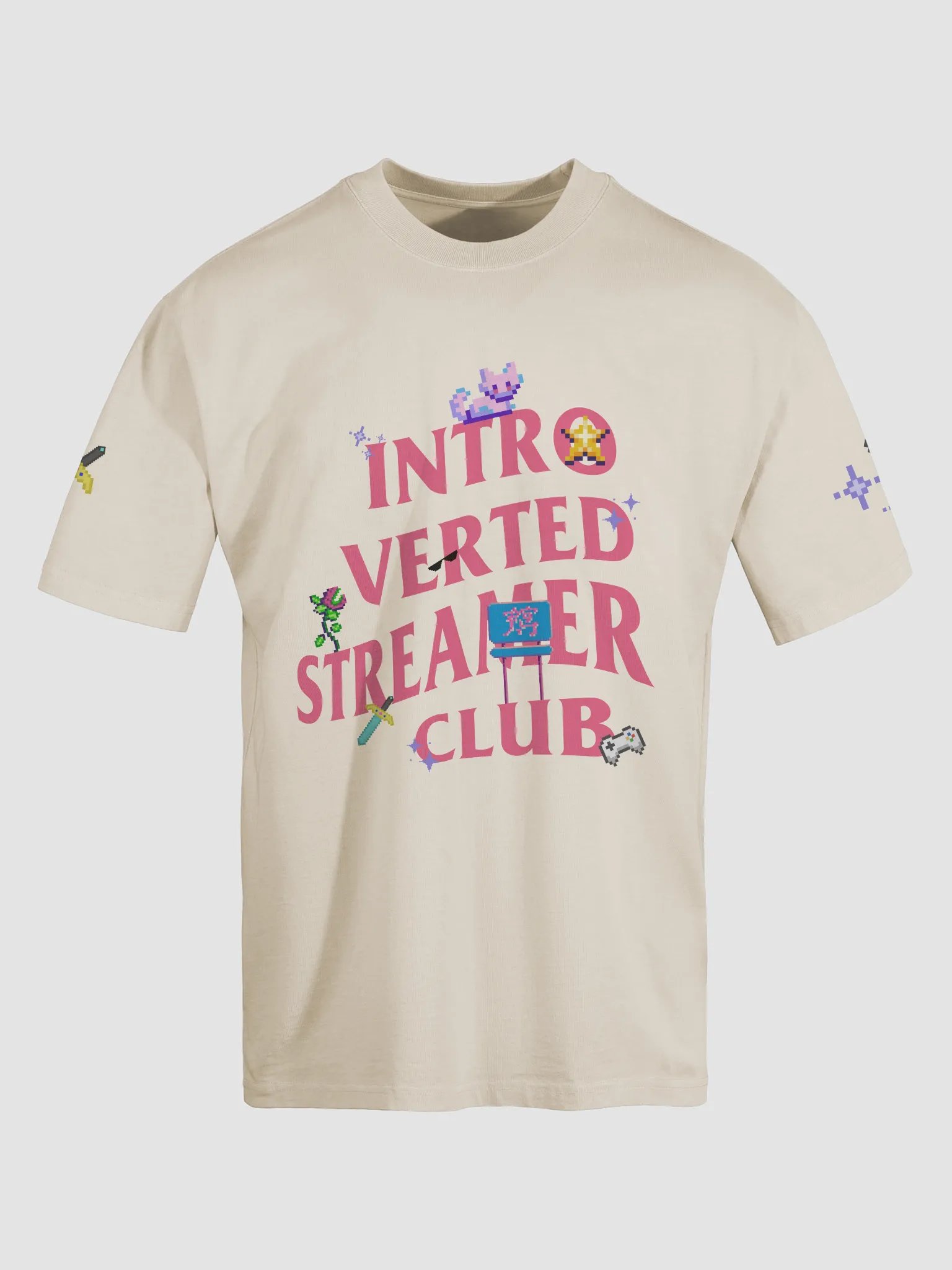 Introverted Streamer Club "Pixel-Elated" Oversized Tee product image (20)