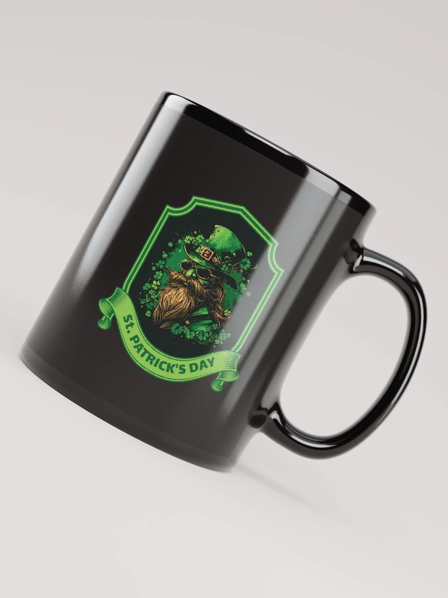 St. Patrick's Day Hipster Beard | Black Mug product image (7)