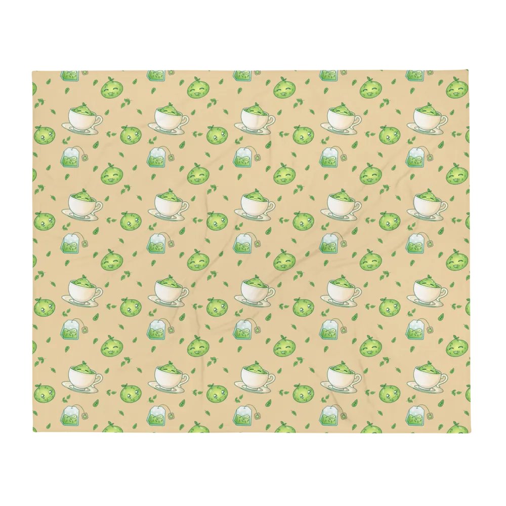 Green Tea Slime Throw Blanket Gold product image (6)