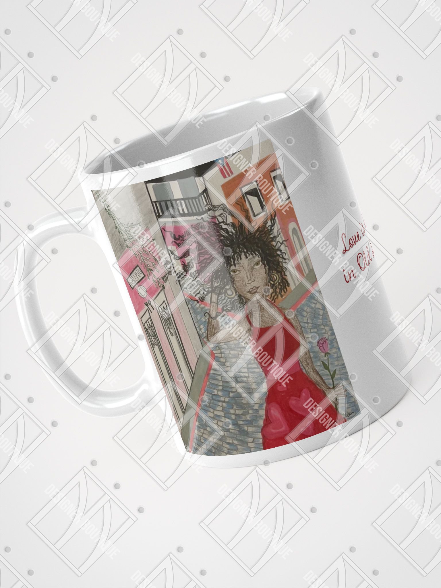 NN Designer Boutique x Camila Arraiza: Mug(Afro-Boricua) – Love is Brewing in Old San Juan product image (3)