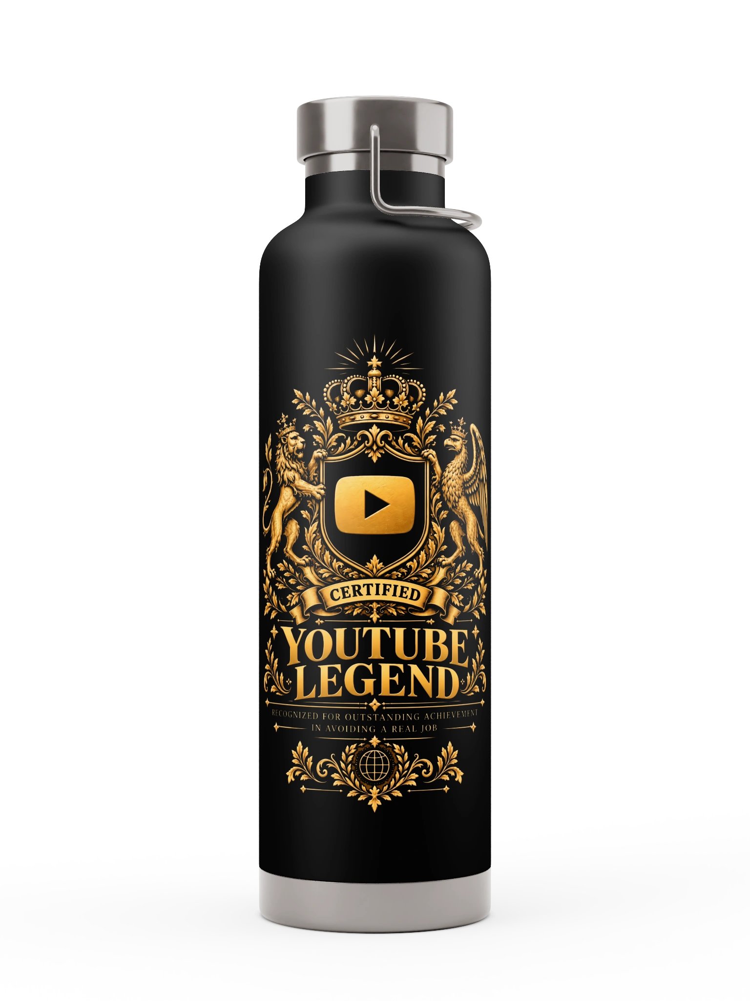 The YouTube Legend Heraldic Water Bottle product image (3)